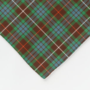 Cobertor De Velo Clã Brown de Fraser e Tartan verde-claro da caça