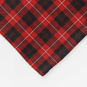 Cobertor De Velo Clã Tartan vermelho e preto de Cunningham
