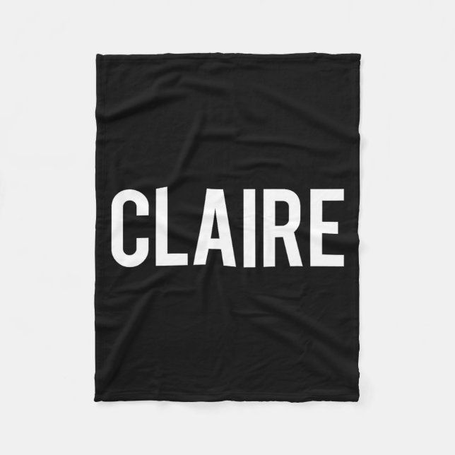 Cobertor De Velo Claire - Cool New Funny Name Fan Gift Tee  (Frente)