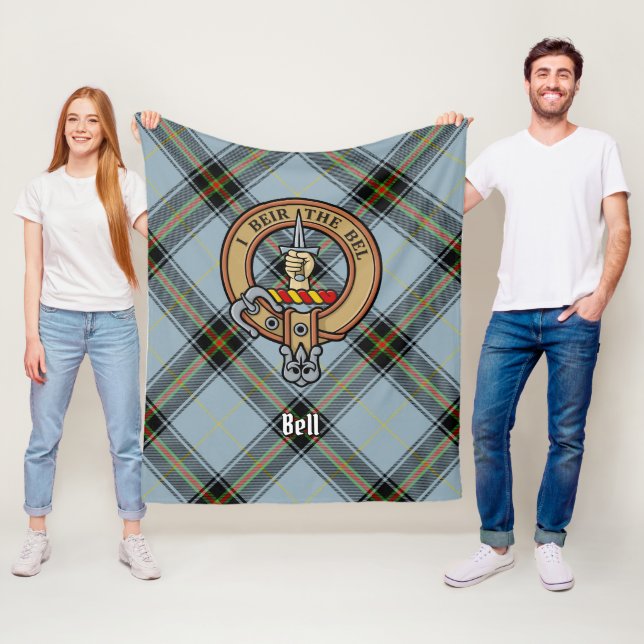 Cobertor De Velo Clan Bell Crest sobre Tartan (In Situ)