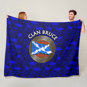 Cobertor De Velo Clan Bruce Tartan Knot & Flag