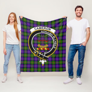 Cobertor De Velo Clan Cameron Tartan Xadrez