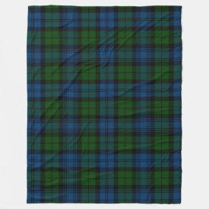Cobertor De Velo Clan Campbell Xadrez militar Green Black Tartan
