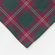 Clan Crawford Dark Red e Green Tartan