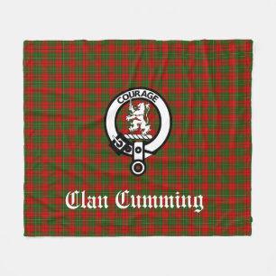 Cobertor De Velo Clan Cumming Crest Crachá e Tartan