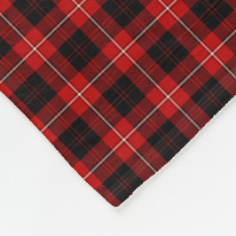 Cobertor De Velo Clan Cunningham Red e Black Tartan