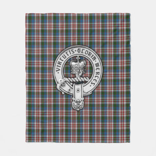 Cobertor De Velo Clan Donnachaidh (Robertson) Crest & Dress Tartan