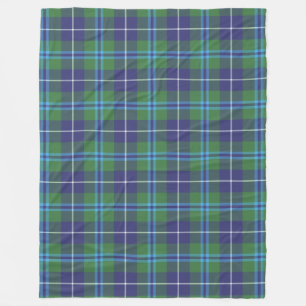 Cobertor De Velo Clan Douglas Xadrez Green Black Tartan Check