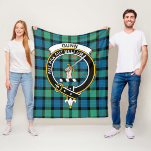Cobertor De Velo Clan Gunn Ancient Tartan Xadrez