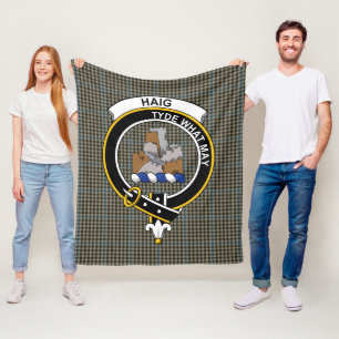 Cobertor De Velo Clan Haig Cinza Tartan Xadrez
