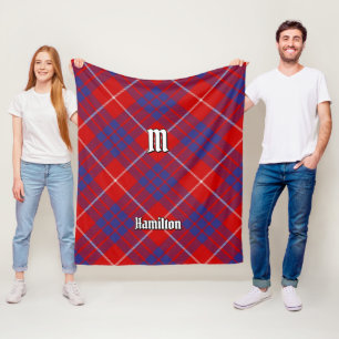 Cobertor De Velo Clan Hamilton Red Tartan Fleece Blanket