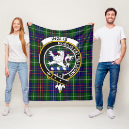 Cobertor De Velo Clan Inglis Modern Tartan Xadrez