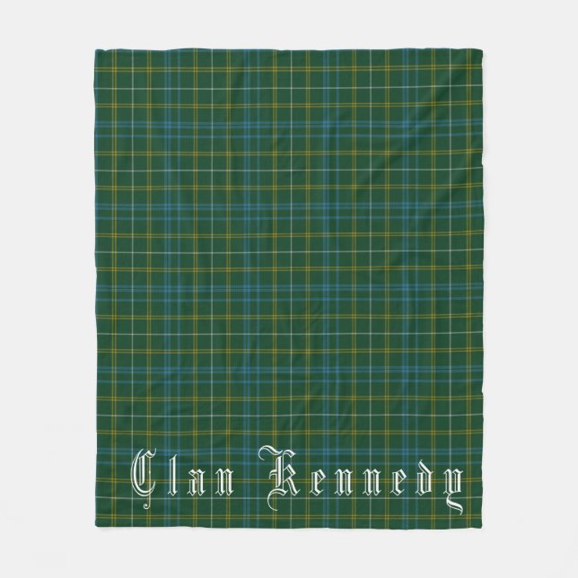 Cobertor De Velo Clan Kennedy Tartan Fleece Blanket (Frente)