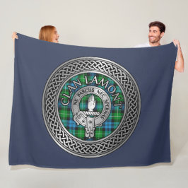 Cobertor De Velo Clan Lamont Crest & Tartan Knot