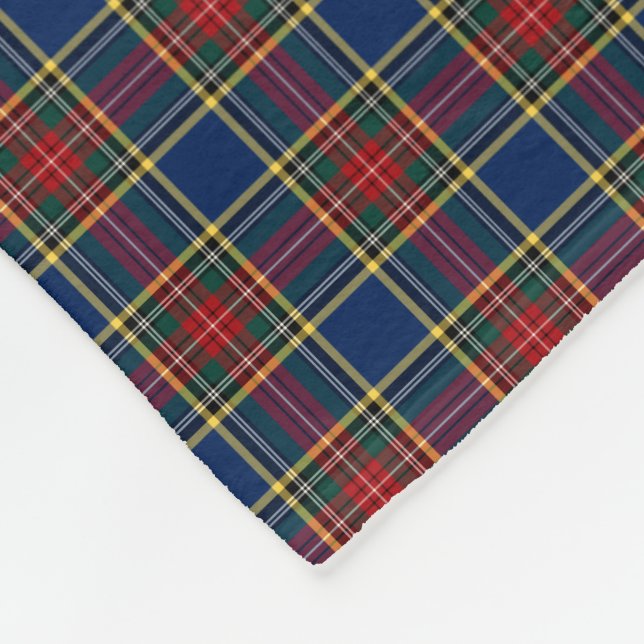 Cobertor De Velo Clan MacBeth Tartan Xadrez azul e vermelha (Quina)