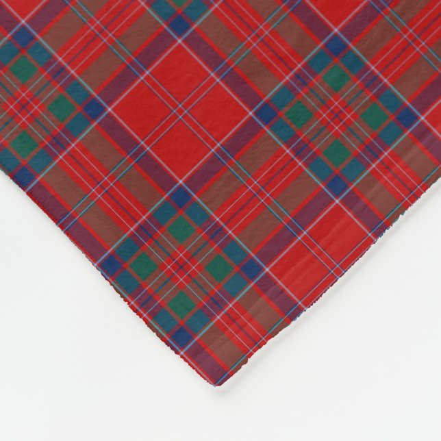 Cobertor De Velo Clan MacGillivray Tartan Xadrez Vermelha e Azul (Quina)