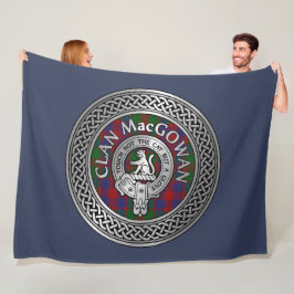 Cobertor De Velo Clan MacGowan Crest & Tartan Knot