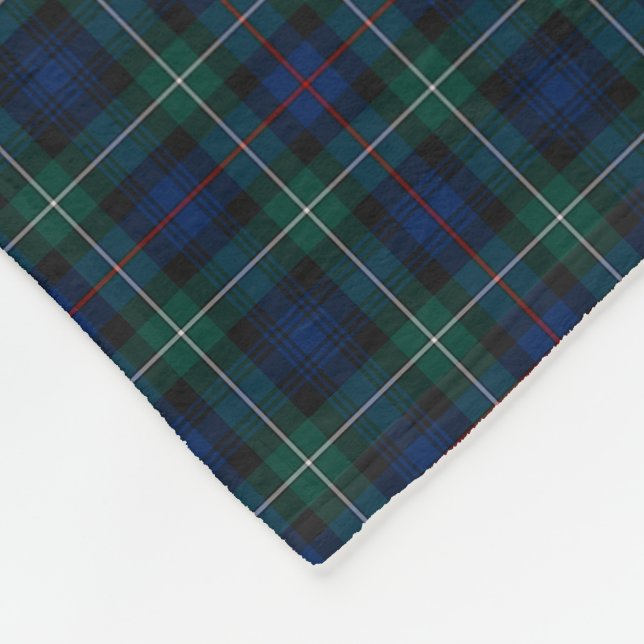 Cobertor De Velo Clan Mackenzie Clan Dark Blue e Green Tartan (Quina)