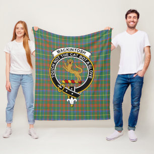 Cobertor De Velo Clan MacKintosh caçando Xadrez antiga de Tartan