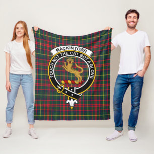 Cobertor De Velo Clan MacKintosh caçando Xadrez moderna de Tartan