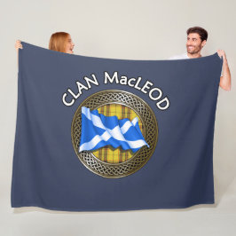 Cobertor De Velo Clan MacLeod Tartan Knot & Flag