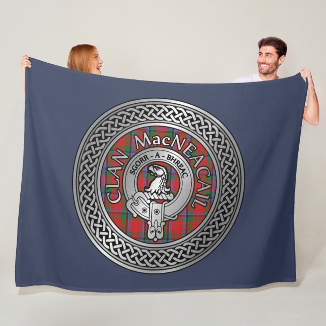 Cobertor De Velo Clan MacNeacail | Brasão MacNicol & Nó Tártaro (In Situ)
