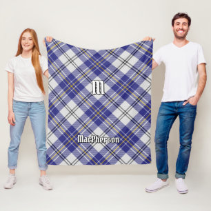 Cobertor De Velo Clan MacPherson Blue Dress Tartan Fleece Blanket