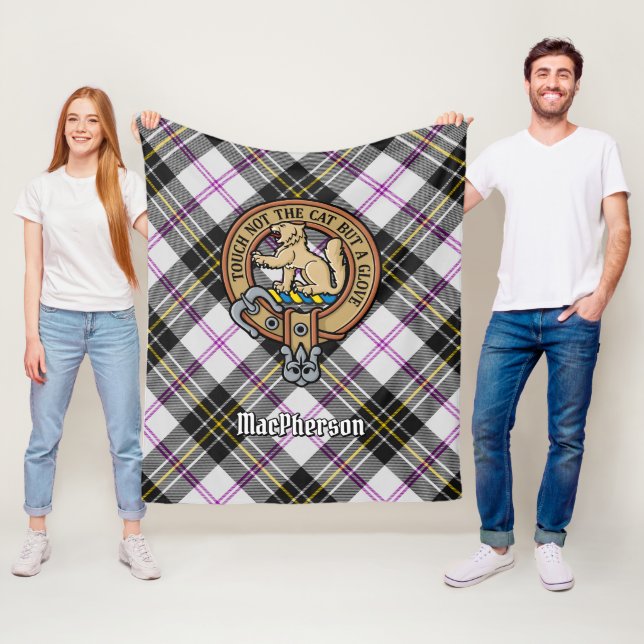 Cobertor De Velo Clan MacPherson Crest sobre o Vestido Tartan (In Situ)