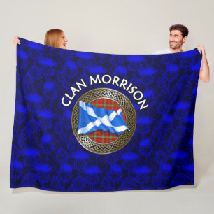 Cobertor De Velo Clan Morrison Tartan Knot & Flag