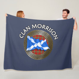 Cobertor De Velo Clan Morrison Tartan Knot & Flag