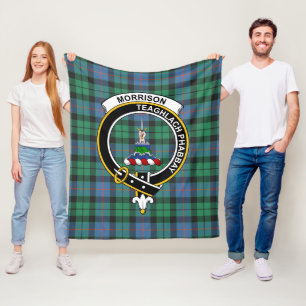 Cobertor De Velo Clan Morrison Xadrez Tartan antiga