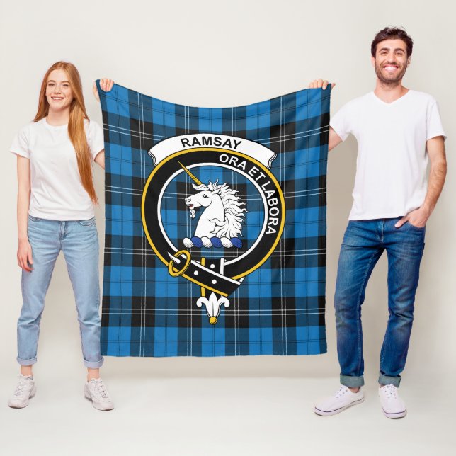 Cobertor De Velo Clan Ramsay Blue Ancian Xadrez Tartan (In Situ)