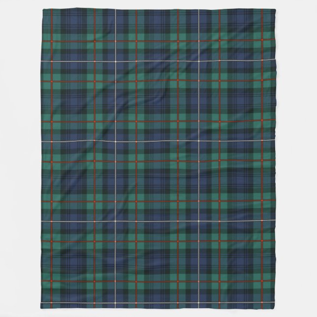 Cobertor De Velo Clan Robertson Xadrez Purple Green Tartan Check (Frente)