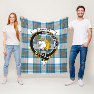 Cobertor De Velo Clan Stewart Muted Blue (of Appin) Xadrez Tartan