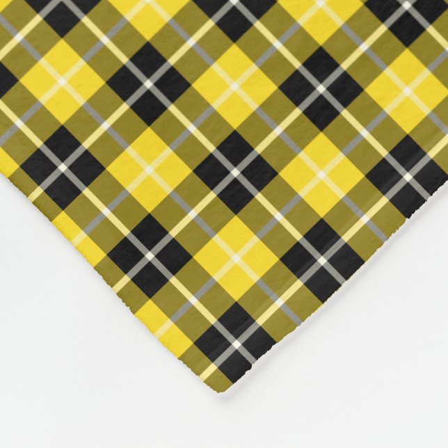 Cobertor De Velo Clan Tartan Barclay Amarelo e Preto (Quina)