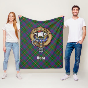 Cobertor De Velo Clan Wood Crest sobre Tartan