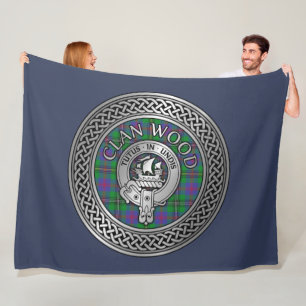 Cobertor De Velo Clan Wood Crest & Tartan Knot