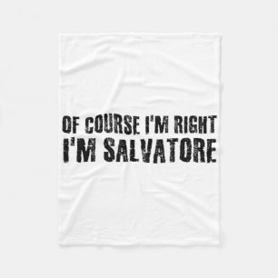 Cobertor De Velo Claro que Estou Certo Eu Sou Salvatore Nome Engraç