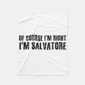 Cobertor De Velo Claro que Estou Certo Eu Sou Salvatore Nome Engraç