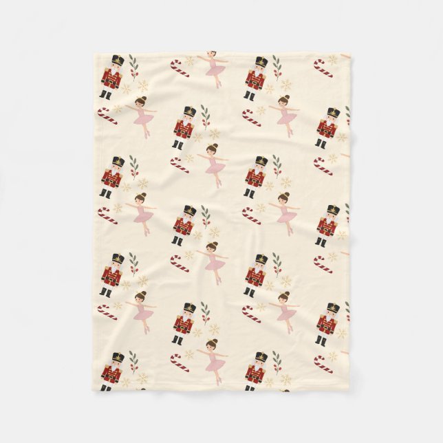 Cobertor De Velo Classic Nutcracker Christmas Sherpa Blanket (Frente)