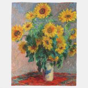 Cobertor De Velo Claude Monet - Buquê de Sunflower