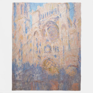 Cobertor De Velo Claude Monet - Catedral de Rouen ao pôr do sol