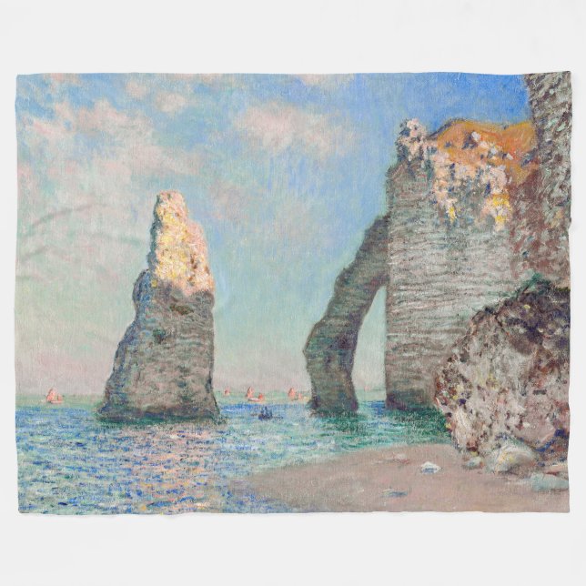 Cobertor De Velo Claude Monet - Cliff em Etretat (Frente (Horizontal))