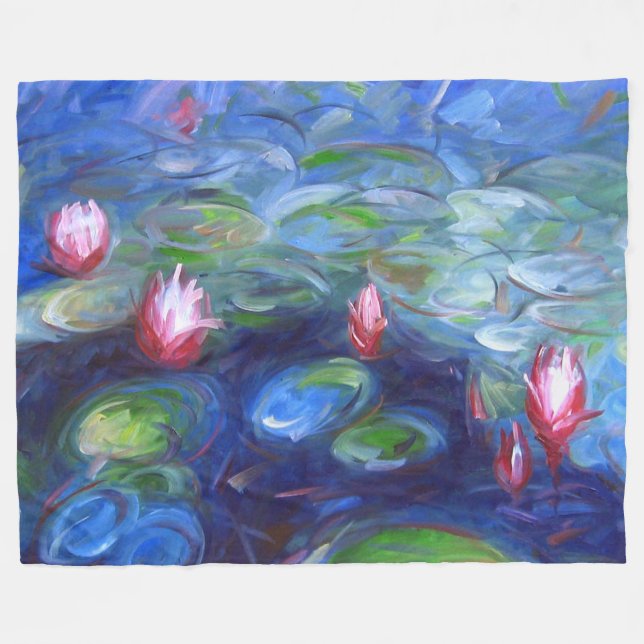 Cobertor De Velo Claude Monet: Lírios de água 2 (Frente (Horizontal))