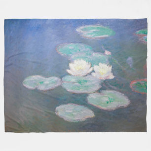 Cobertor De Velo Claude Monet - Lírios De Água, Efeito Da Noite