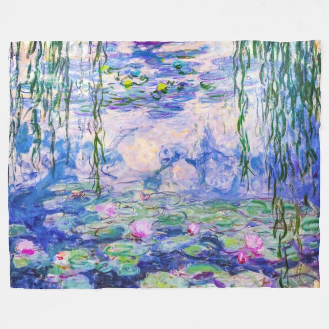 Cobertor De Velo Claude Monet - Lírios/Ninfas 1919 (Frente (Horizontal))