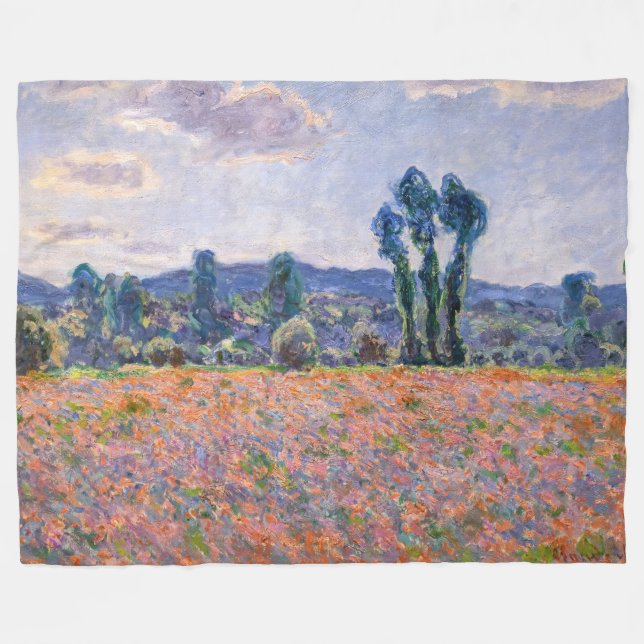 Cobertor De Velo Claude Monet - Poppy Field 1890 (Giverny) (Frente (Horizontal))
