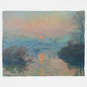 Cobertor De Velo Claude Monet - Sunset sobre o Sena em Lavacourt