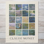 Cobertor De Velo Claude Monet Water Lily<br><div class="desc">O cobertor do louro com Claude Monet Water Lily pinturas de paisagem floral.</div>