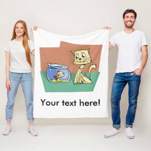 Cobertor De Velo Clipe de gato e de tigela